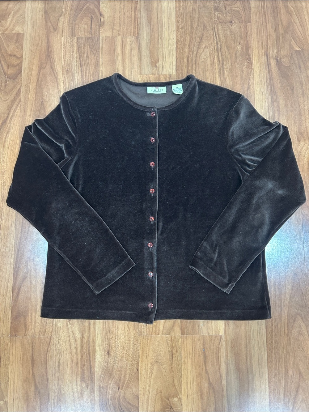 The Limited Brown Velvet Button-Down Jacket